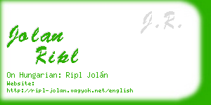 jolan ripl business card